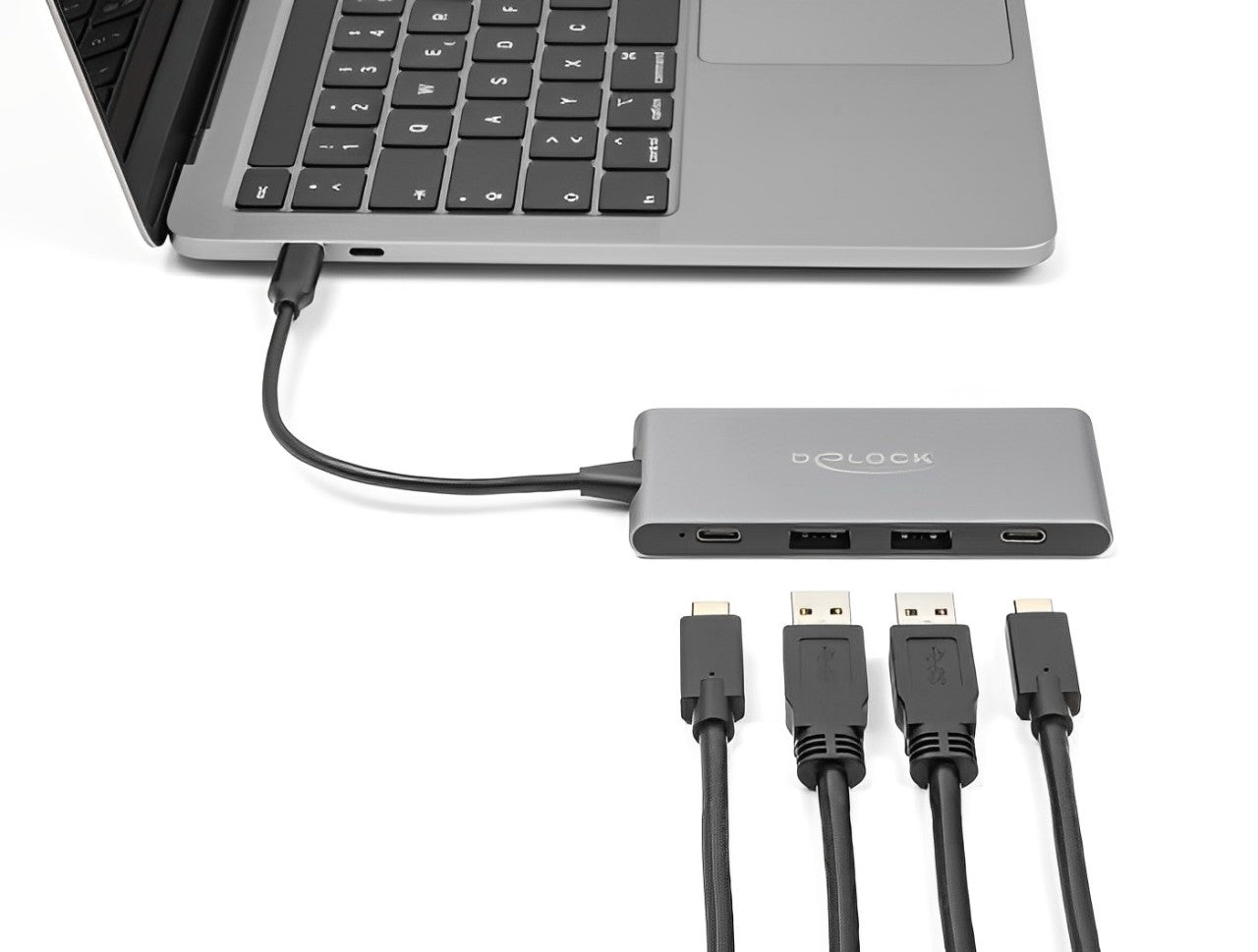 Delock 4 Port USB Type-C™ Hub with 2 x USB Type-A and 2 x USB Type-C™ 10 Gbps_delock.israel