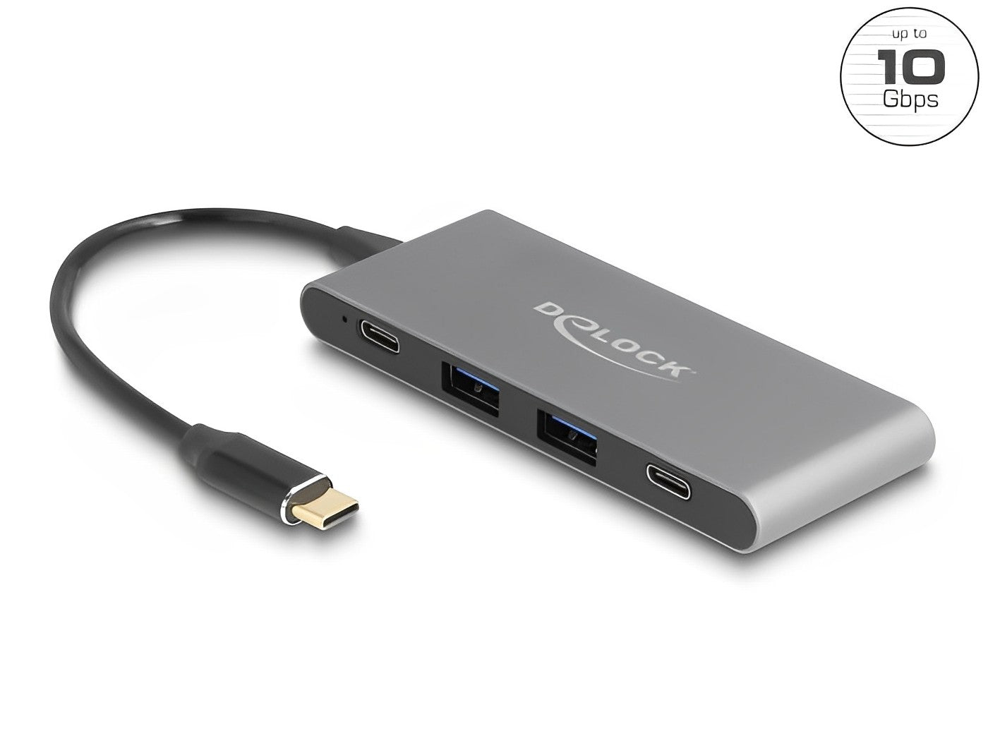 Delock 4 Port USB Type-C™ Hub with 2 x USB Type-A and 2 x USB Type-C™ 10 Gbps_delock.israel