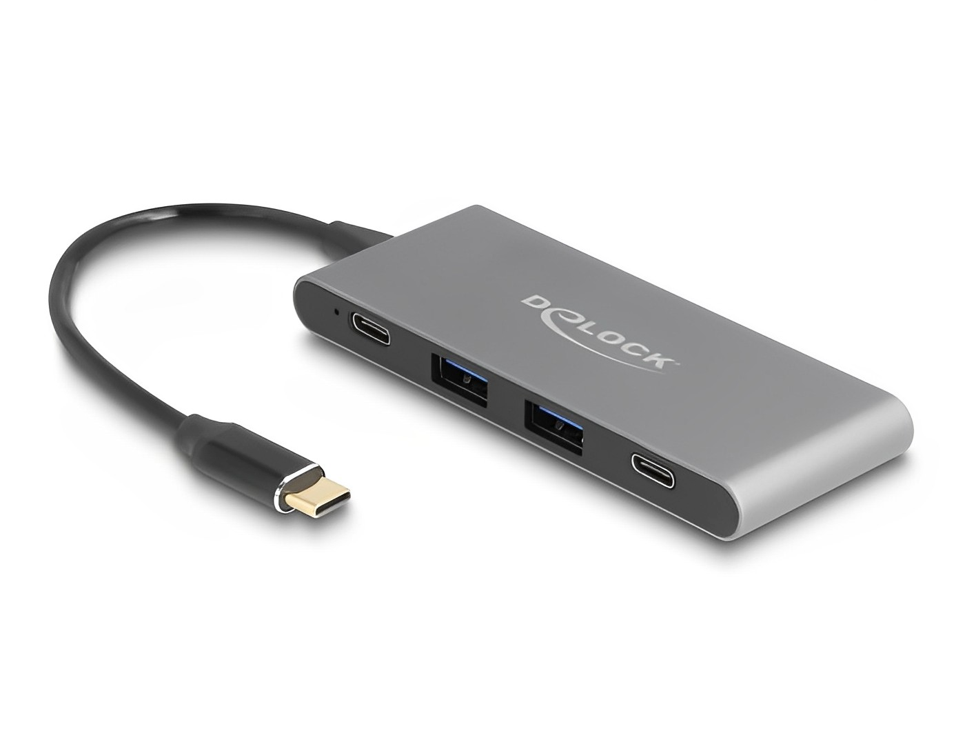 מפצל Delock USB-C 10Gbps עם 4 יציאות USB-A/C