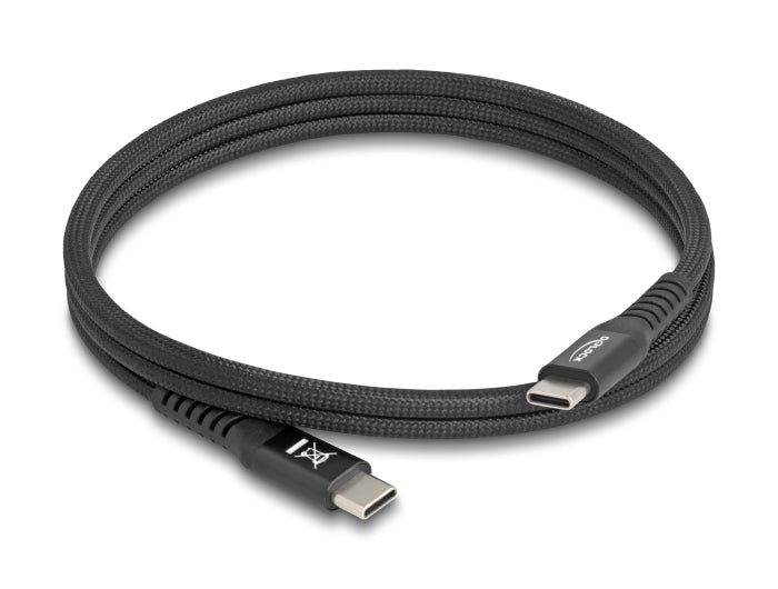 Delock USB 2.0 Cable USB Type-C™ male to male with magnetic textile jacket PD 3.0 60 W - delock.israel