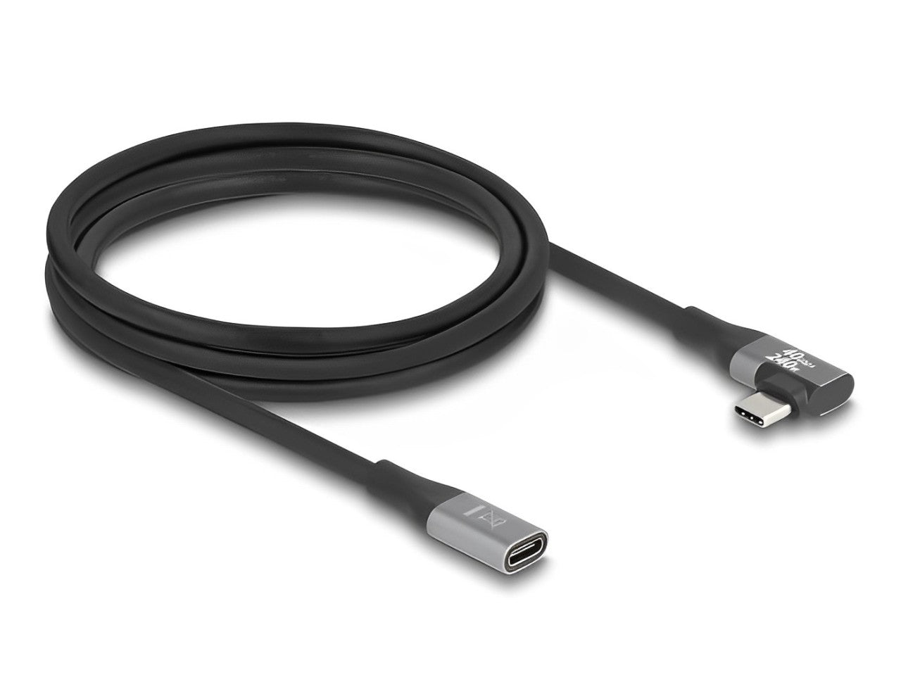 Delock USB 20 Gbps extension cable angled left / right USB PD 3.1 Extended Power Range 240 W 2 m - delock.israel