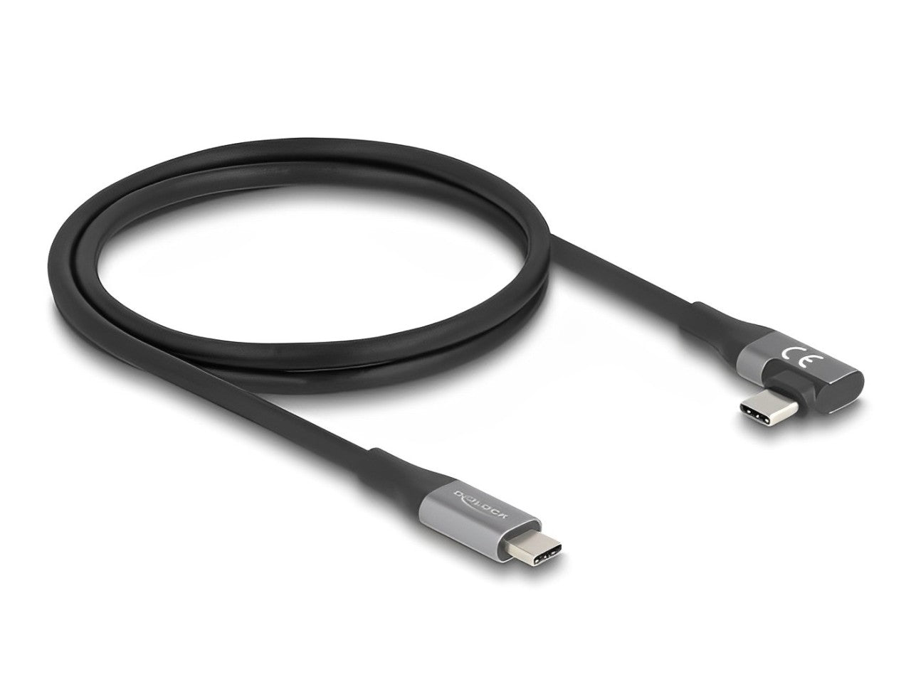 Delock USB 40 Gbps cable angled left / right USB PD 3.1 Extended Power Range 240 W 1 m - delock.israel