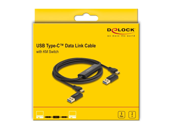 Delock USB Type-C™ 5 Gbps Data Link Cable + KM Switch 2 m - delock.israel