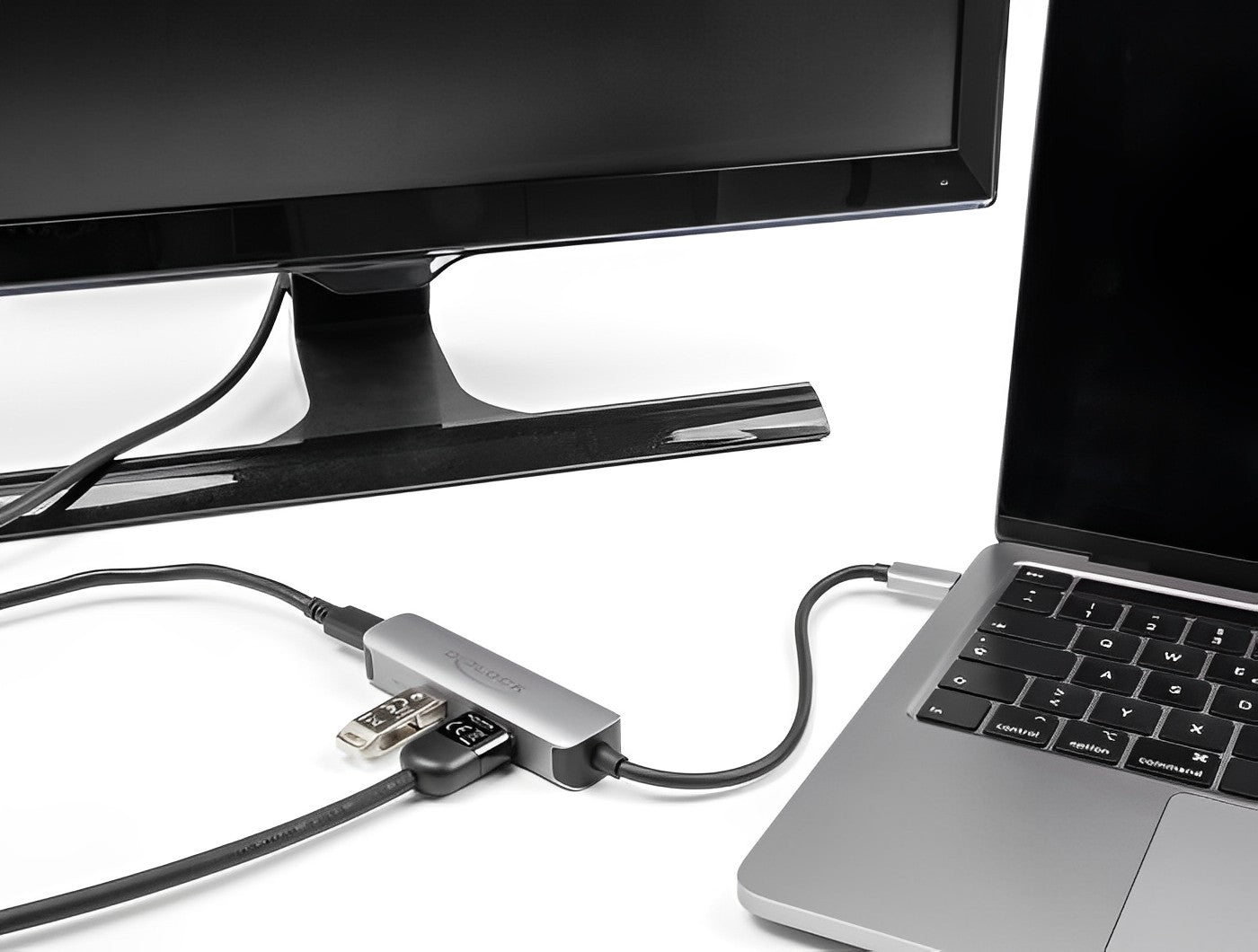 מפצל USB-C 5Gbps PD 92Watt עם 2 יציאות USB-A/C ושקע HDMI 4K לחיבור מסך - delock.israel