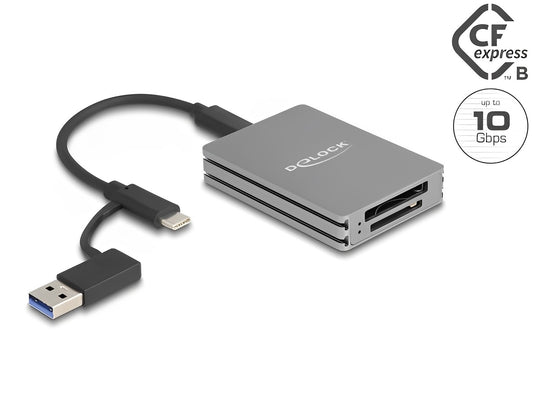 Delock USB Type-C™ Card Reader for SD and CFexpress type B memory cards - delock.israel