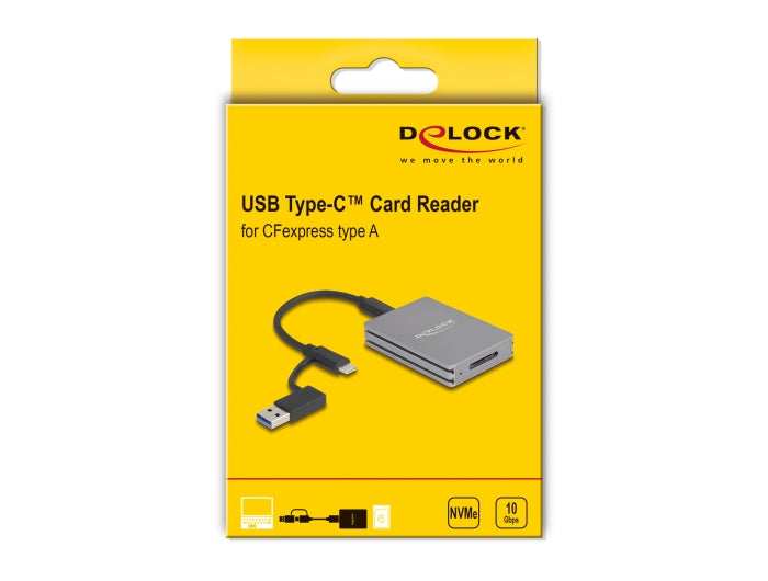 Delock USB Type-C™ Card Reader for CFexpress type A memory cards - delock.israel