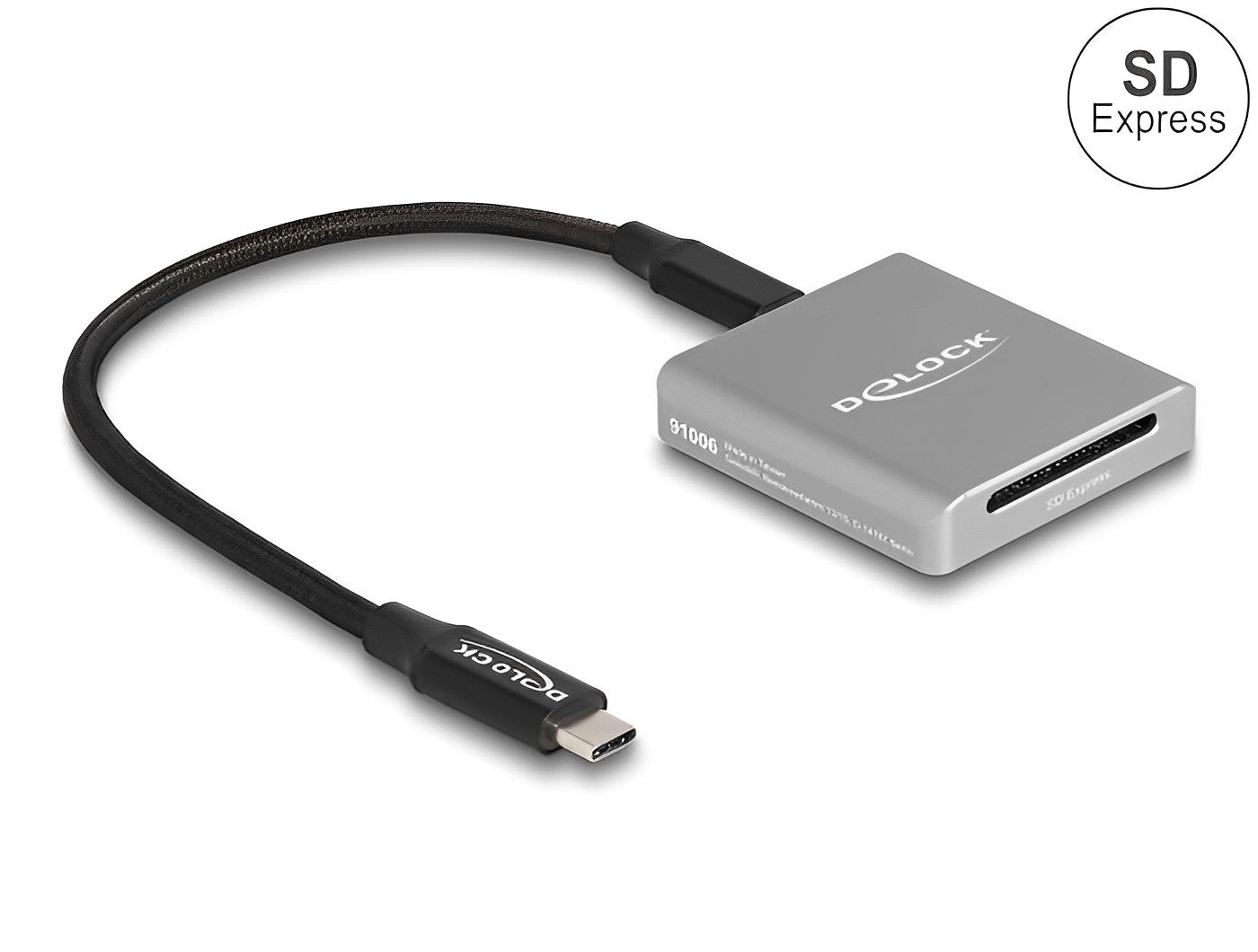 קורא כרטיסים USB-C עבור כרטיסי זיכרון SD Express (SD 7.1) - delock.israel