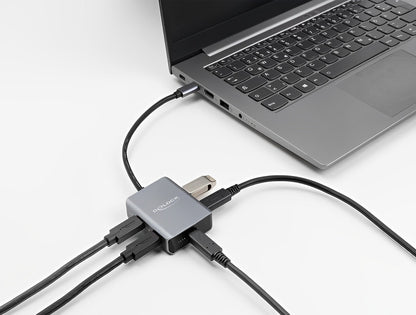 מפצל USB-C 10Gbps אקטיבי עם 4 יציאות USB-C - delock.israel