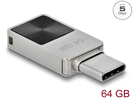 זיכרון נייד USB-C 5 Gbps נפח 64GB - delock.israel