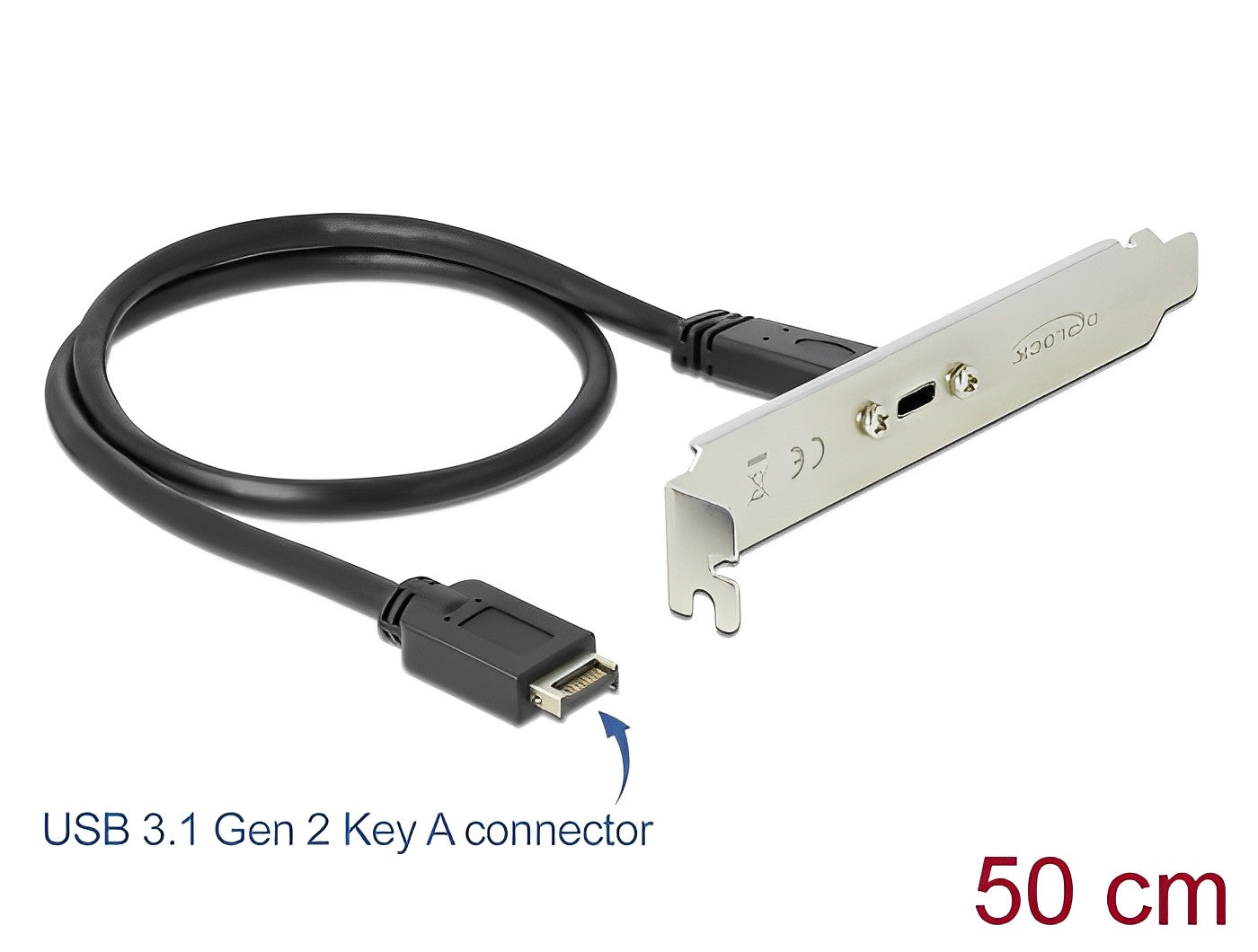 Delock USB 10 Gbps Slot Bracket with 1 x USB Type-C™ Port-_delock.israel