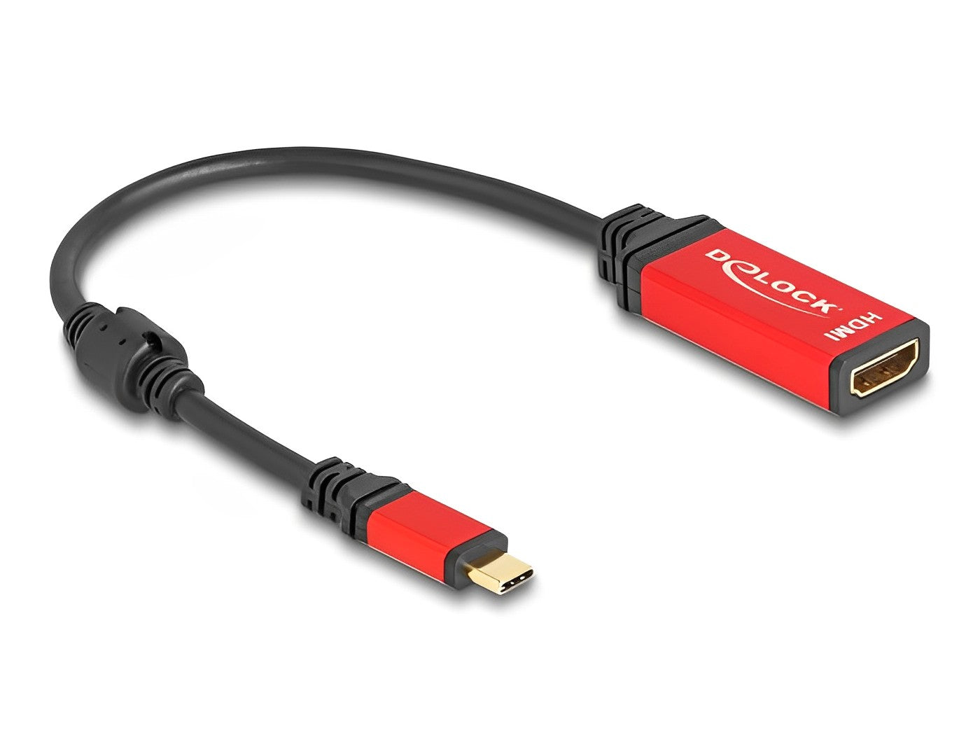 מתאם תצוגה USB-C Red metal לחיבור מסך HDMI 8K 60 Hz תומך HDR - delock.israel