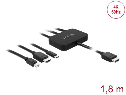 מולטי מתאם תצוגה לחיבור מסך HDMI 4K תומך 60 הרץ - delock.israel