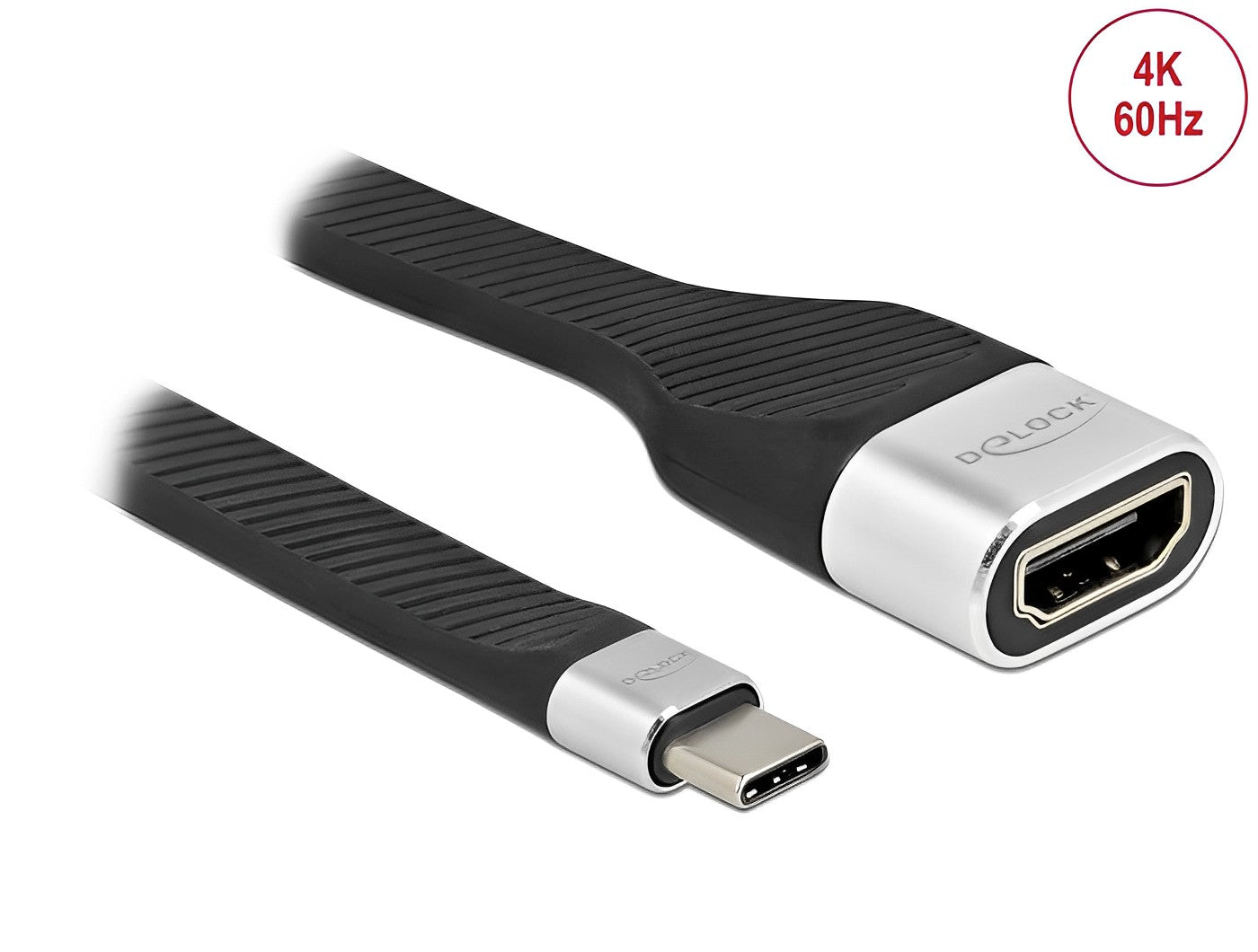 מתאם תצוגה שטוח תקע USB-C לשקע HDMI 4K תומך 60 הרץ - delock.israel