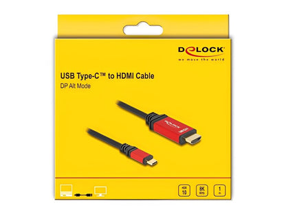 כבל תצוגה USB-C לחיבור מסך HDMI 8K ז/ז תומך 60 הרץ - delock.israel