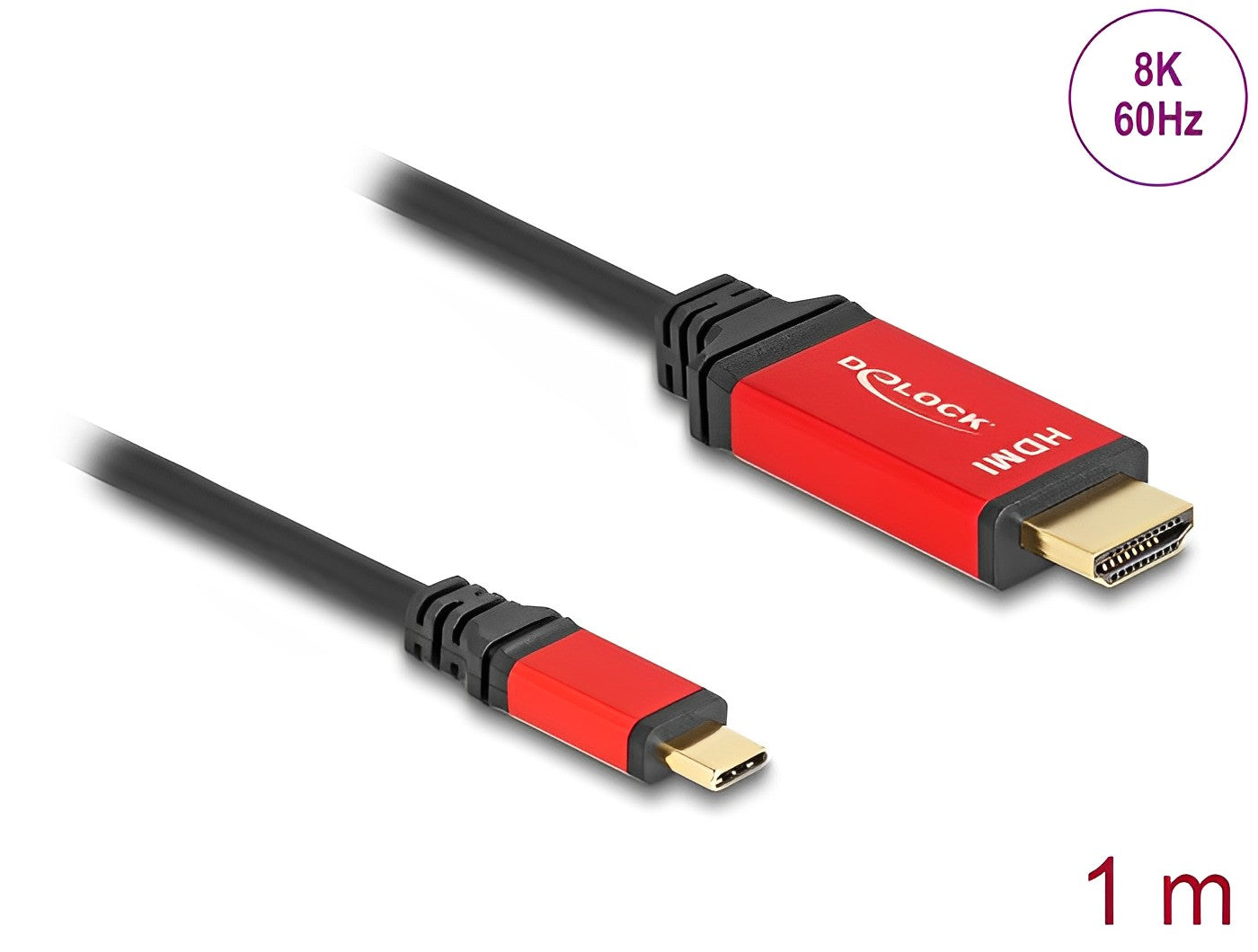 כבל תצוגה USB-C לחיבור מסך HDMI 8K ז/ז תומך 60 הרץ - delock.israel