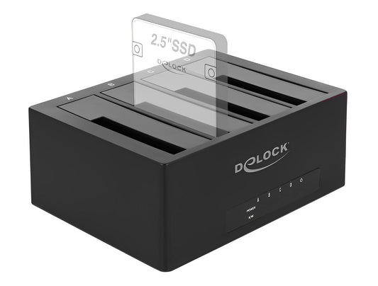 תחנת עגינה USB-C 3.1 Gen 1 עבור 4 כונני SATA HDD/SSD 2.5″/ 3.5″ - delock.israel