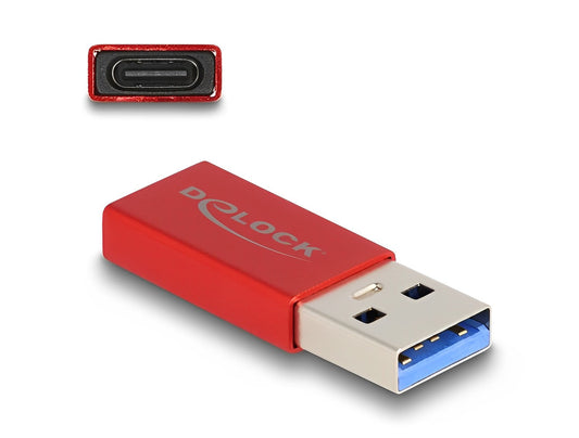 מתאם אקטיבי USB 10 Gbps תקע USB-A לשקע USB-C צ'יפ VIA - delock.israel