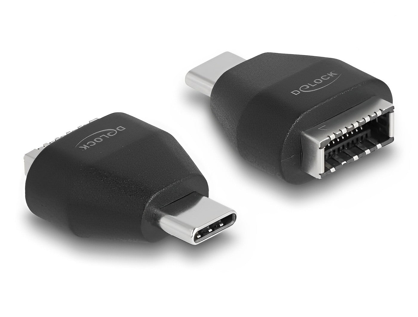 מתאם USB 10Gbps מבית DELOCK גרמניה מאפשר חיבור של כבל או מחבר USB פנימי מסוג Type-E (Key A) ליציאת USB-C חיצונית