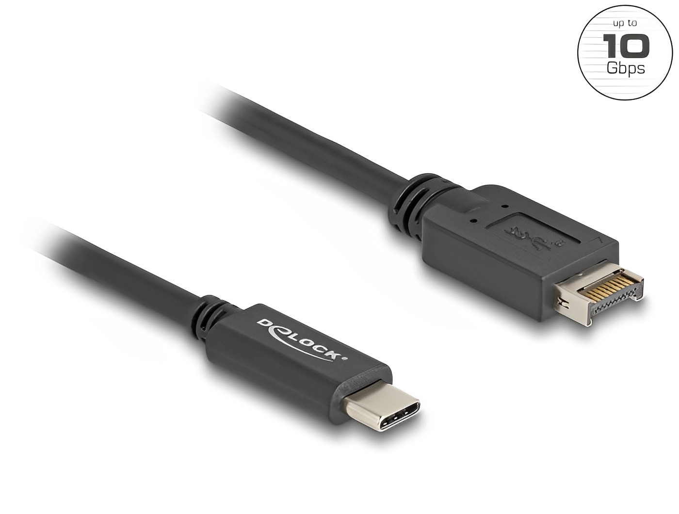 Delock USB 10 Gbps Cable USB Type-E Key A 20 pin male to USB Type-C™ male - delock.israel