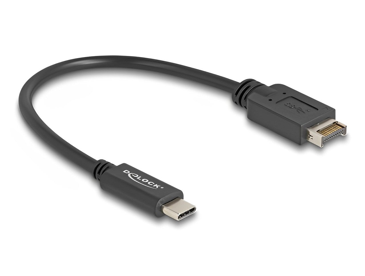 Delock USB 10 Gbps Cable USB Type-E Key A 20 pin male to USB Type-C™ male 25 cm - delock.israel