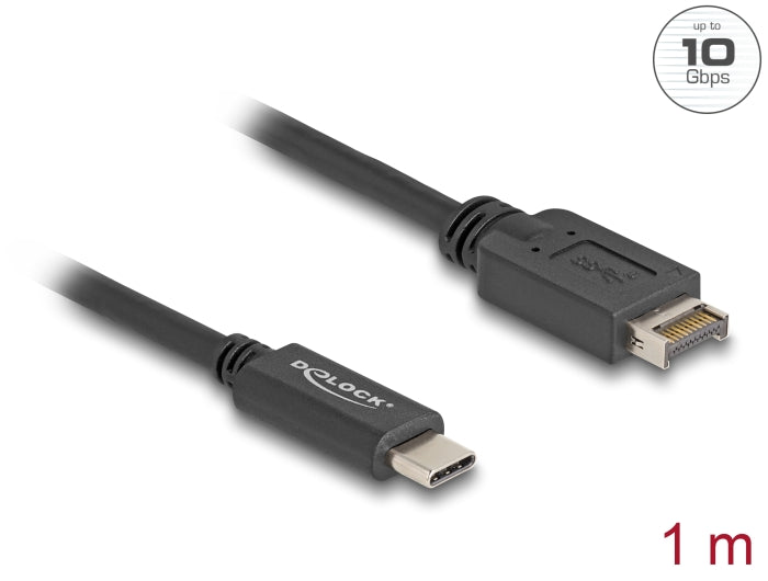 Delock USB 10 Gbps Cable USB Type-E Key A 20 pin male to USB Type-C™ male 100 cm - delock.israel