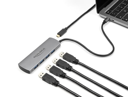 Delock USB 10 Gbps 4 Port USB Type-A Hub with USB Type-C™ connector and additional power port - delock.israel