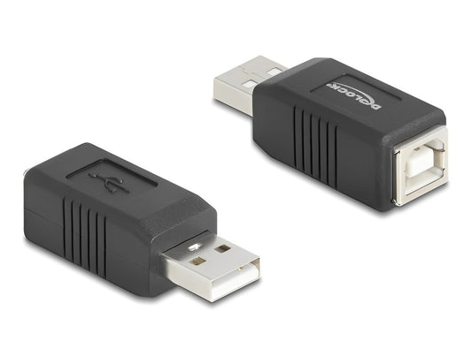 Delock USB 2.0 Adapter USB Type-A male to USB Type-B female - delock.israel