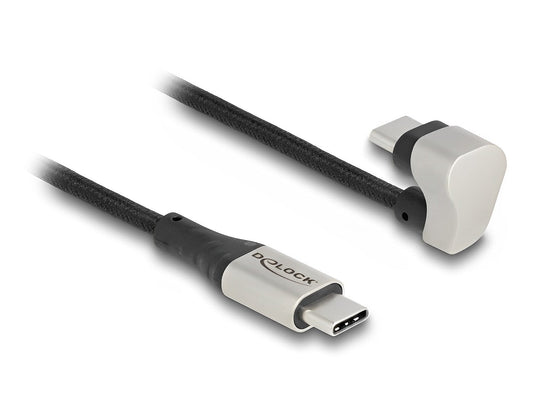 כבל גיימינג USB-C 2.0 ז/ז בזווית 180° תומך PD 60 W - delock.israel