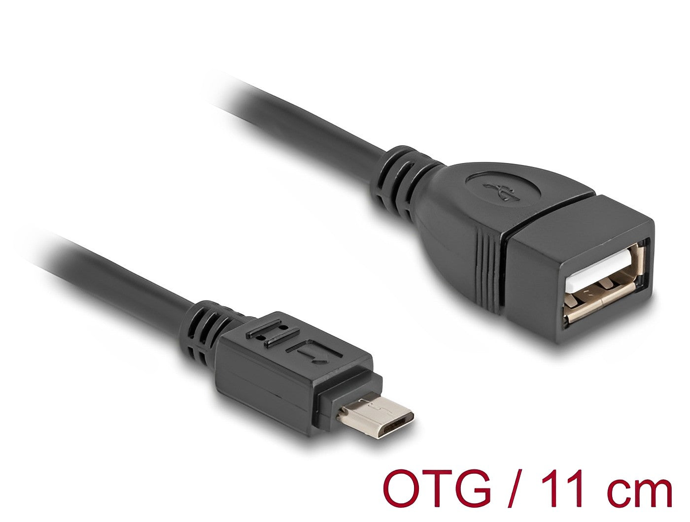כבל USB 2.0 OTG תקע מיקרו USB לשקע USB-A אורך 11 ס"מ - delock.israel