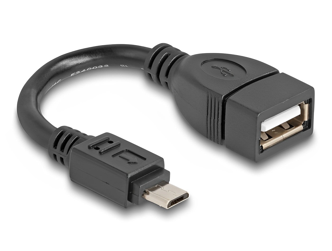 כבל USB 2.0 OTG תקע מיקרו USB לשקע USB-A אורך 11 ס"מ - delock.israel