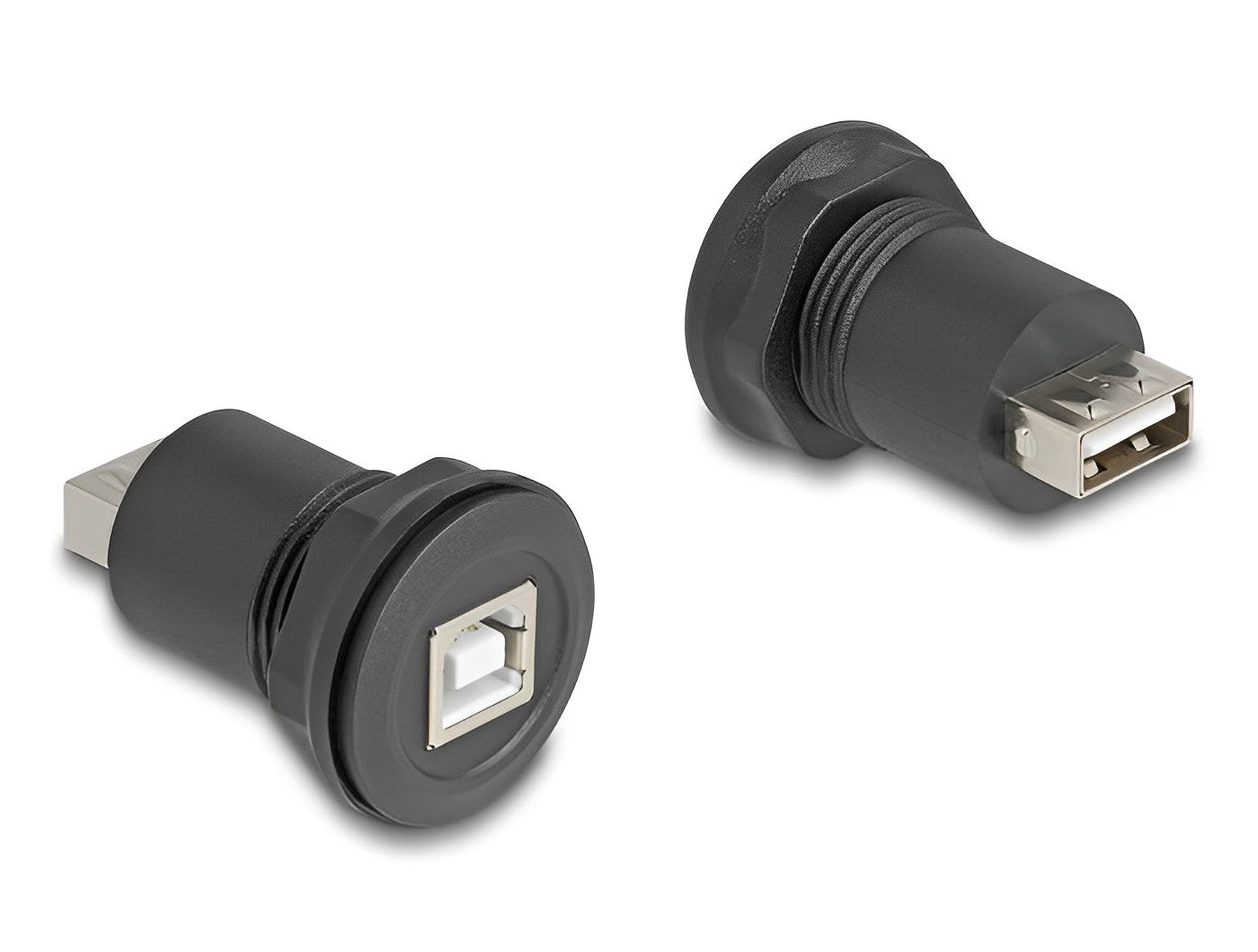 מופה USB 2.0 A-B נ/נ להתקנה בקדח עגול 21.7 מ"מ - delock.israel