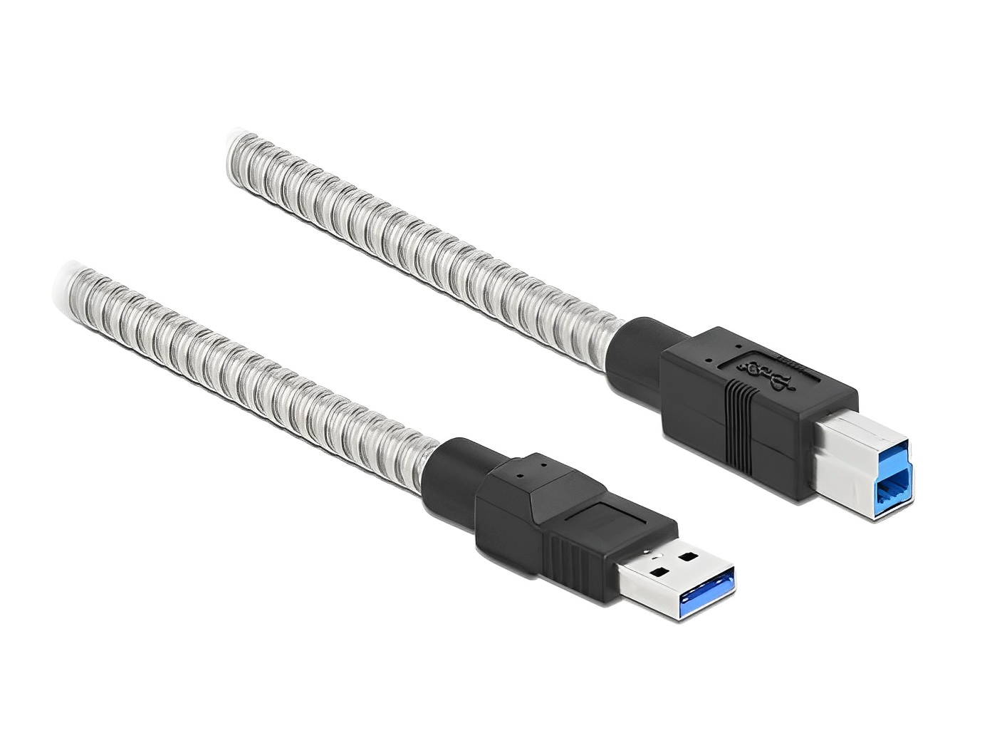 כבל USB 3.2 Gen 1 5Gbps תעשייתי מצופה מתכת תקע USB-B לתקע USB-A - delock.israel