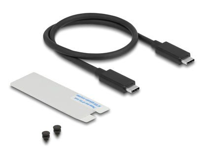 מארז גיימינג USB-C 40Gbps LED עם מאוורר עבור כונן M.2 NVMe SSD צ'יפ אינטל JHL7440