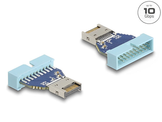 Delock USB 10 Gbps Adapter Pin Header male to internal USB Type-E Key A male - delock.israel