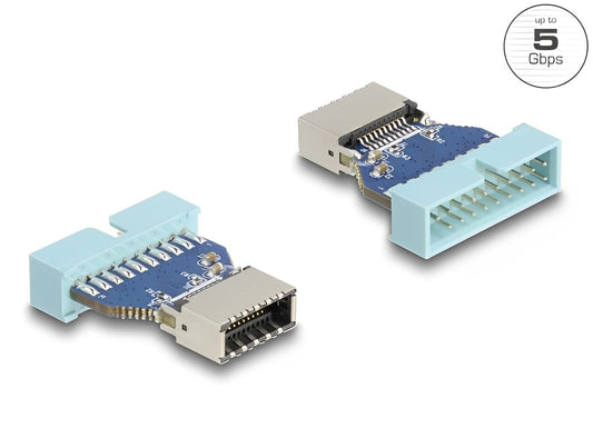 Delock USB 5 Gbps Adapter Pin Header male to internal USB Type-E Key A female - delock.israel