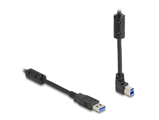 Delock USB 5 Gbps Cable Type-A male to Type-B male 90° upwards angled - delock.israel
