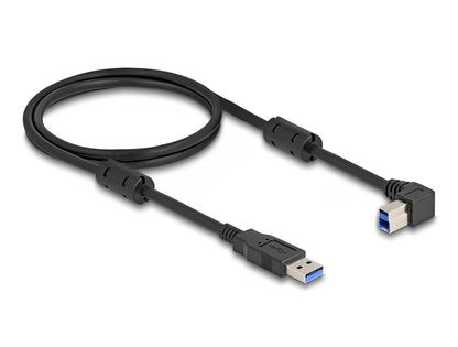 Delock USB 5 Gbps Cable Type-A male to Type-B male 90° right angled 1 m - delock.israel
