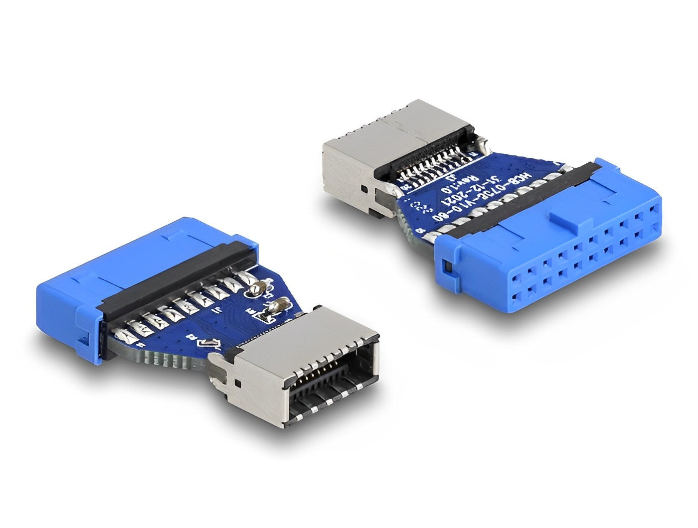 מתאם USB 5Gbps מבית DELOCK גרמניה ממיר מחבר פנימי מסוג USB Pin Header (נקבה) ליציאת USB פנימית מסוג Type-E Key A (נקבה)