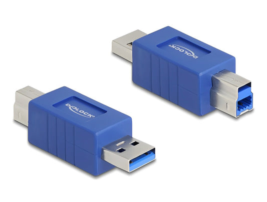 Delock USB 5 Gbps Adapter USB Type-A male to USB Type-B male (crossed) - delock.israel