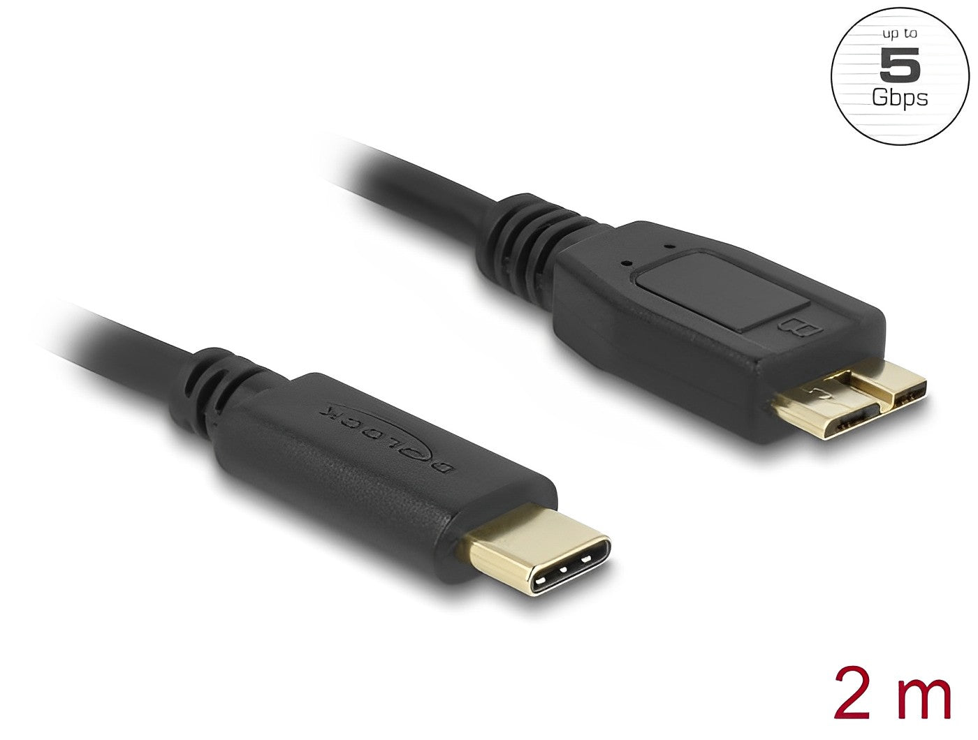 Delock USB 5 Gbps Cable USB Type-C™ male to USB Type Micro-B male 2 m - delock.israel