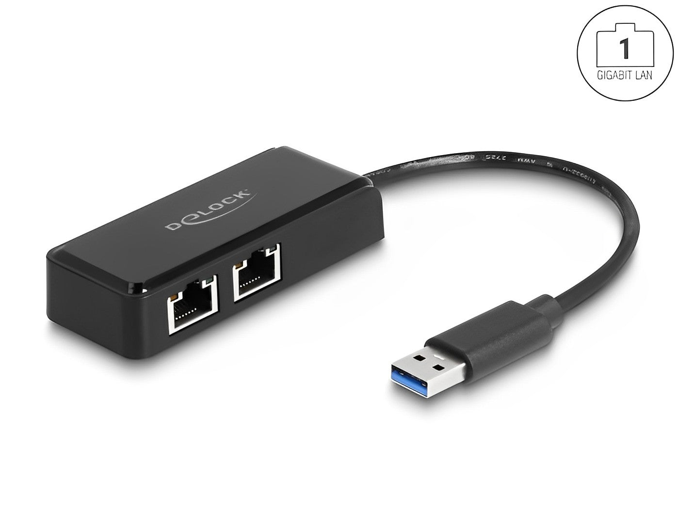 Delock USB Type-A Adapter to 2 x Gigabit LAN - delock.israel