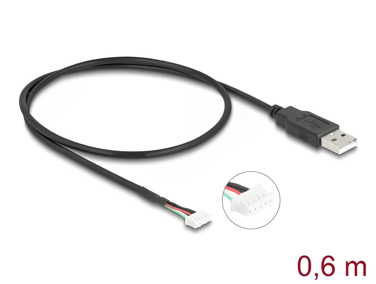 Delock USB 2.0 Connection Cable for 5 pin Camera Modules 0.6 m - delock.israel