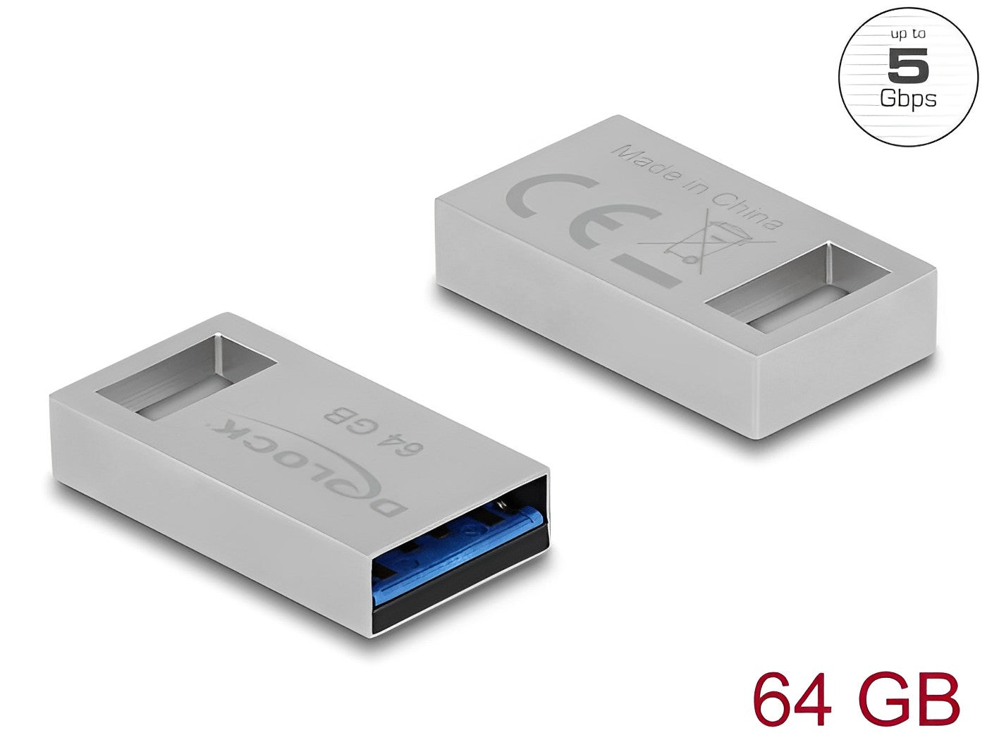 זיכרון נייד USB 5 Gbps נפח 64GB - delock.israel