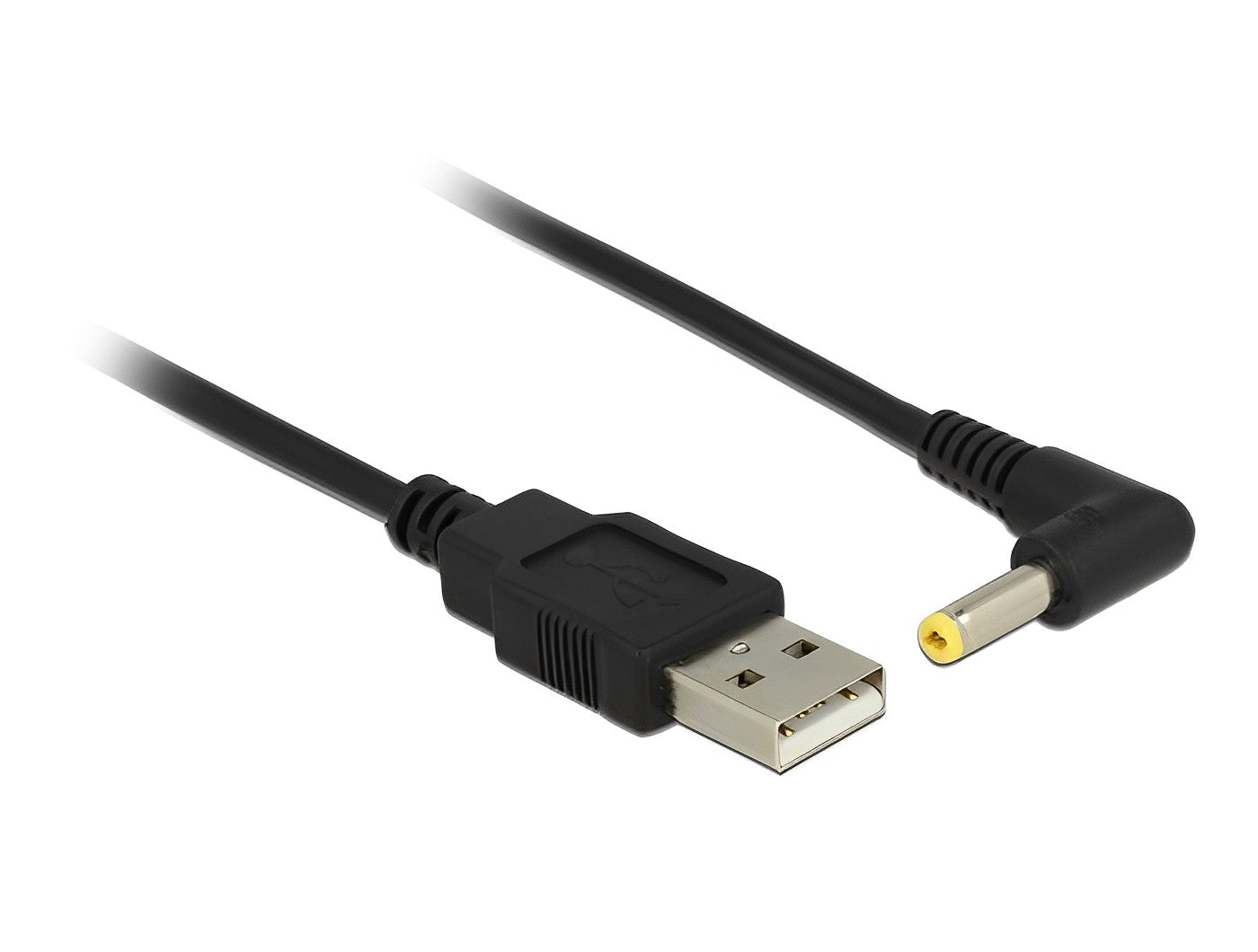 כבל חשמל תקע USB-A לתקע DC 4.0x1.7 בזווית 90° אורך 1.5 מטר - delock.israel