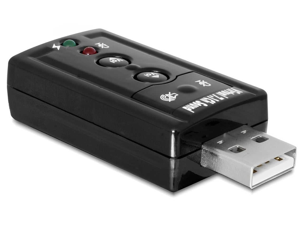 Delock External USB 2.0 Sound Adapter Virtual 7.1 - 24 bit / 96 kHz with S/PDIF - delock.israel