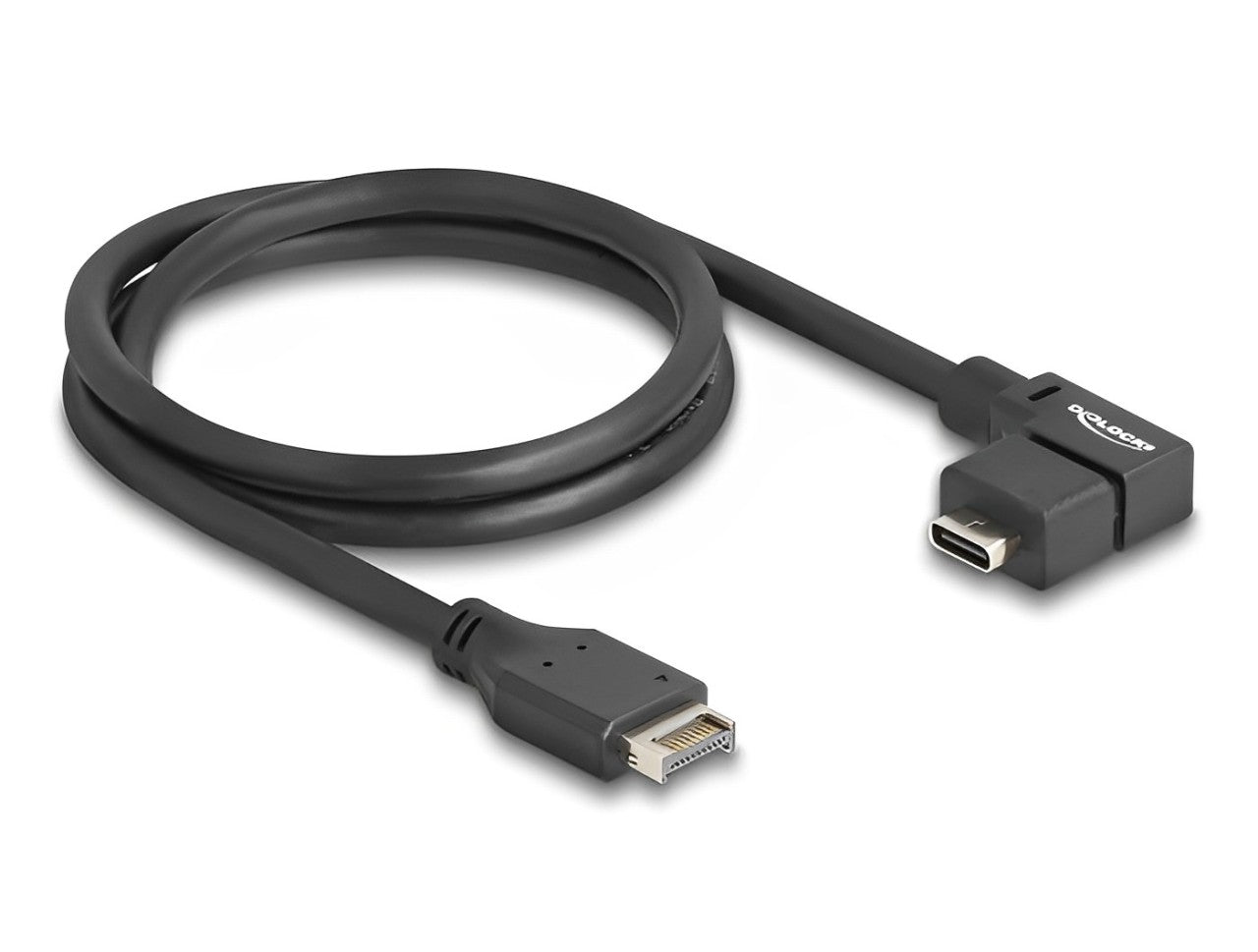 Delock USB 10 Gbps Cable Type-E Key A 20 pin male to USB Type-C™ female angled 70 cm - delock.israel