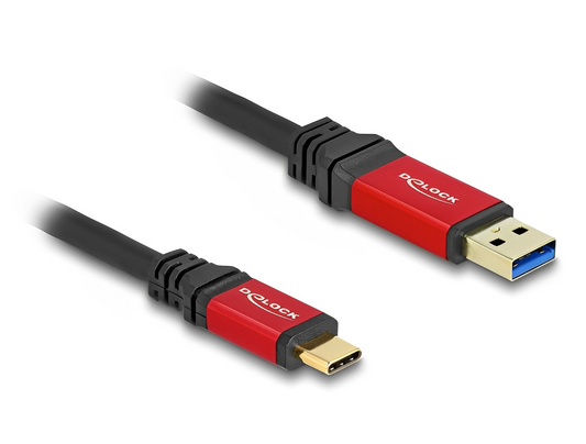כבל USB 10Gbps Red metal תקע USB-A לתקע USB-C - delock.israel