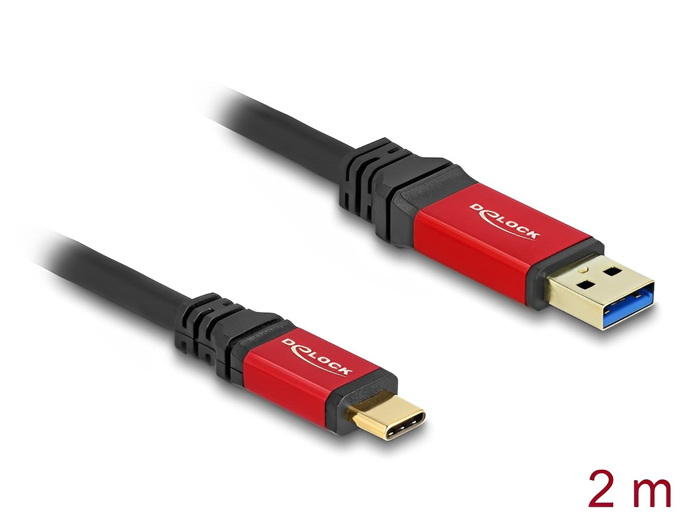 כבל USB 10Gbps Red metal תקע USB-A לתקע USB-C - delock.israel