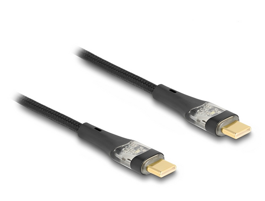 כבל USB 2.0 מבית DELOCK גרמניה מאפשר חיבור בין מכשיר עם מחבר USB-C לבין מחשב או כל יציאת USB-C פנויה אחרת.