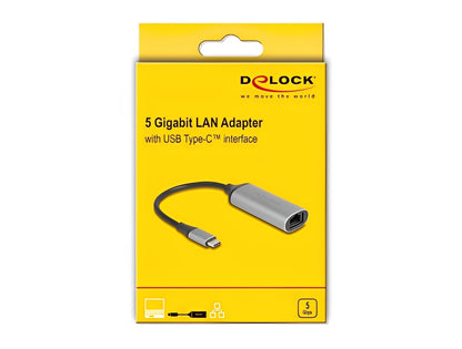 מתאם זה מבית Delock גרמניה מאפשר להוסיף למחשב אישי או נייד ממשק רשת יציב ומהיר עם מהירות שידור של עד 5 גיגה-ביט לשנייה דרך חיבור USB-C- delock.israel